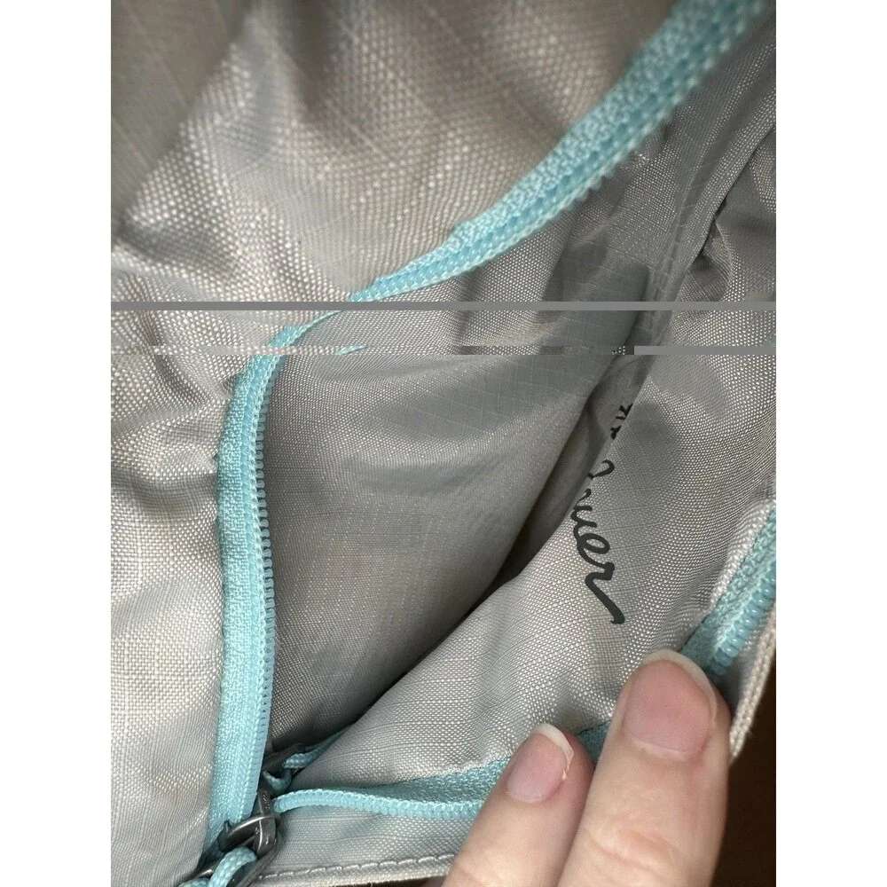 Eddie Bauer Gray Teal Sling Backpack Crossbody Daypack Travel Hiking Lightweight